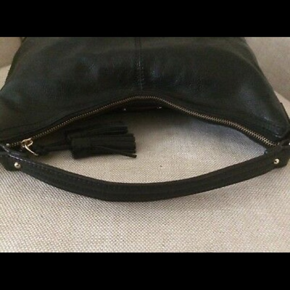 Kate Spade Handbag Black Leather Tassels Hobo Lori - Picture 7 of 8